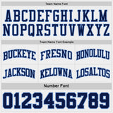 Custom Navy Light Blue Pinstripe-White Reversible Double Side Sublimation Basketball Set Jersey