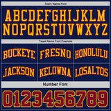 Custom Navy Gold Pinstripe-Maroon Reversible Double Side Sublimation Basketball Set Jersey