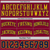 Custom Navy Gold Pinstripe-Maroon Reversible Double Side Sublimation Basketball Set Jersey
