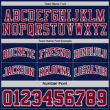 Custom Navy Maroon Pinstripe-White Reversible Double Side Sublimation Basketball Set Jersey