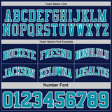 Custom Navy Teal Pinstripe-White Reversible Double Side Sublimation Basketball Set Jersey