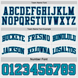 Custom Navy Teal Pinstripe-White Reversible Double Side Sublimation Basketball Set Jersey