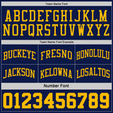 Custom Navy Gold & Cream Navy Pinstripe Reversible Double Side Sublimation Basketball Set Jersey