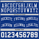 Custom Royal White Pinstripe Reversible Double Side Sublimation Basketball Set Jersey