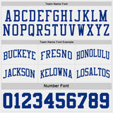 Custom Royal White Pinstripe Reversible Double Side Sublimation Basketball Set Jersey