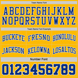 Custom Royal Gold Pinstripe-White Reversible Double Side Sublimation Basketball Set Jersey