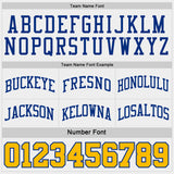 Custom Royal Gold Pinstripe-White Reversible Double Side Sublimation Basketball Set Jersey