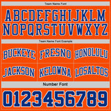 Custom Royal Orange Pinstripe-White Reversible Double Side Sublimation Basketball Set Jersey
