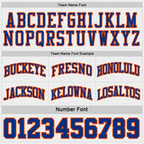 Custom Royal Orange Pinstripe-White Reversible Double Side Sublimation Basketball Set Jersey