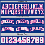 Custom Royal White Pinstripe-Pink Reversible Double Side Sublimation Basketball Set Jersey