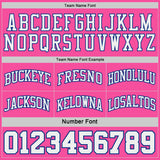 Custom Royal White Pinstripe-Pink Reversible Double Side Sublimation Basketball Set Jersey