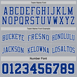 Custom Royal Gray Pinstripe-White Reversible Double Side Sublimation Basketball Set Jersey