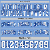 Custom Royal White Pinstripe-Light Blue Reversible Double Side Sublimation Basketball Set Jersey