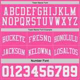 Custom Pink White Pinstripe Reversible Double Side Sublimation Basketball Set Jersey