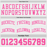 Custom Pink White Pinstripe Reversible Double Side Sublimation Basketball Set Jersey