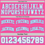 Custom Pink White Pinstripe-Sky Blue Reversible Double Side Sublimation Basketball Set Jersey