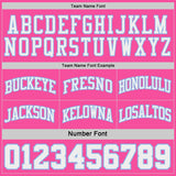 Custom Pink White Pinstripe-Light Blue Reversible Double Side Sublimation Basketball Set Jersey