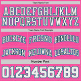 Custom Pink White Pinstripe Black-Sky Blue Reversible Double Side Sublimation Basketball Set Jersey