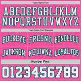 Custom Pink White Pinstripe Black-Teal Reversible Double Side Sublimation Basketball Set Jersey