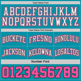 Custom Pink White Pinstripe Black-Teal Reversible Double Side Sublimation Basketball Set Jersey