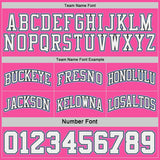 Custom Pink White Pinstripe Black-Light Blue Reversible Double Side Sublimation Basketball Set Jersey