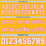 Custom Pink White Pinstripe-Gold Reversible Double Side Sublimation Basketball Set Jersey