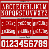 Custom Red White Pinstripe Reversible Double Side Sublimation Basketball Set Jersey