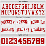 Custom Red White Pinstripe Reversible Double Side Sublimation Basketball Set Jersey