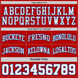 Custom Red Royal Pinstripe-White Reversible Double Side Sublimation Basketball Set Jersey