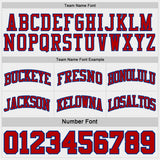 Custom Red Royal Pinstripe-White Reversible Double Side Sublimation Basketball Set Jersey
