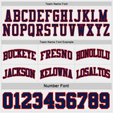 Custom Red Navy Pinstripe-White Reversible Double Side Sublimation Basketball Set Jersey
