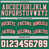 Custom Red White Pinstripe-Kelly Green Reversible Double Side Sublimation Basketball Set Jersey