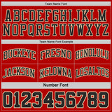 Custom Red Cream Pinstripe-Black Reversible Double Side Sublimation Basketball Set Jersey