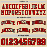 Custom Red Cream Pinstripe-Black Reversible Double Side Sublimation Basketball Set Jersey