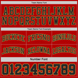 Custom Red Old Gold Pinstripe-Black Reversible Double Side Sublimation Basketball Set Jersey