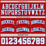Custom Red White Pinstripe-Powder Blue Reversible Double Side Sublimation Basketball Set Jersey