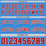 Custom Red White Pinstripe-Powder Blue Reversible Double Side Sublimation Basketball Set Jersey