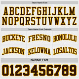 Custom Brown Gold Pinstripe-White Reversible Double Side Sublimation Basketball Set Jersey