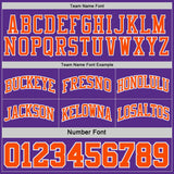 Custom Purple Orange Pinstripe-White Reversible Double Side Sublimation Basketball Set Jersey