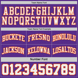 Custom Purple Orange Pinstripe-White Reversible Double Side Sublimation Basketball Set Jersey