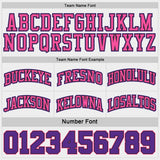 Custom Purple Pink Pinstripe Black-White Reversible Double Side Sublimation Basketball Set Jersey