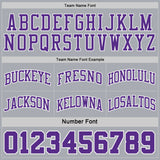 Custom Purple Gray Pinstripe-White Reversible Double Side Sublimation Basketball Set Jersey