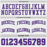 Custom Purple Gray Pinstripe-White Reversible Double Side Sublimation Basketball Set Jersey