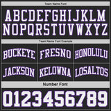 Custom Purple White Pinstripe-Black Reversible Double Side Sublimation Basketball Set Jersey