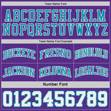 Custom Purple White Pinstripe-Teal Reversible Double Side Sublimation Basketball Set Jersey