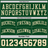 Custom Green Cream Pinstripe Reversible Double Side Sublimation Basketball Set Jersey