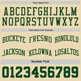 Custom Green Cream Pinstripe Reversible Double Side Sublimation Basketball Set Jersey