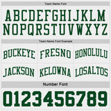 Custom Green White Pinstripe Reversible Double Side Sublimation Basketball Set Jersey