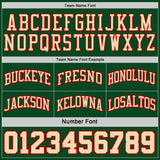 Custom Green Cream & White Green Pinstripe Reversible Double Side Sublimation Basketball Set Jersey
