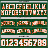 Custom Green Orange Pinstripe-White Reversible Double Side Sublimation Basketball Set Jersey